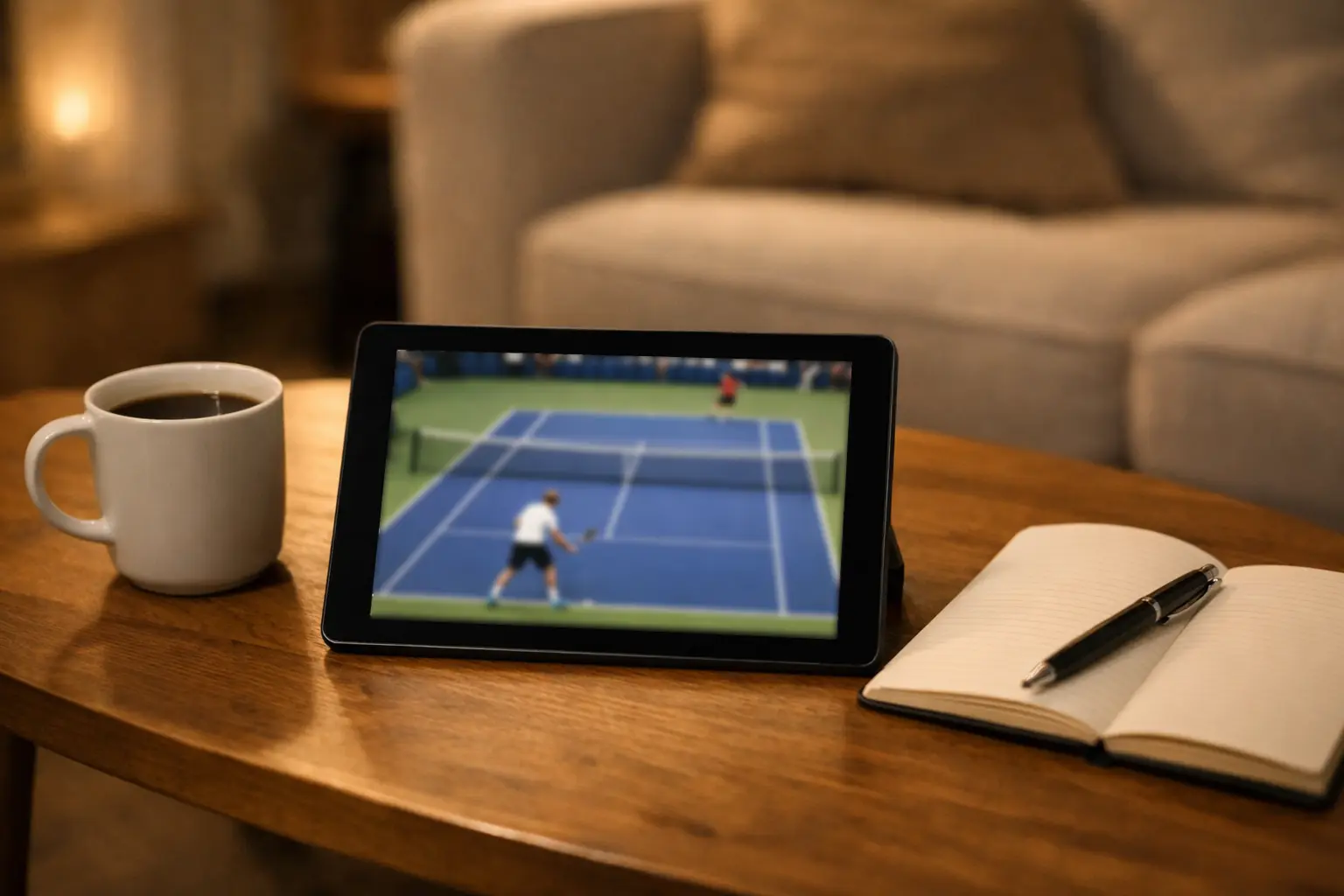 &Eacute;cran montrant un match de tennis en streaming avec interface de paris