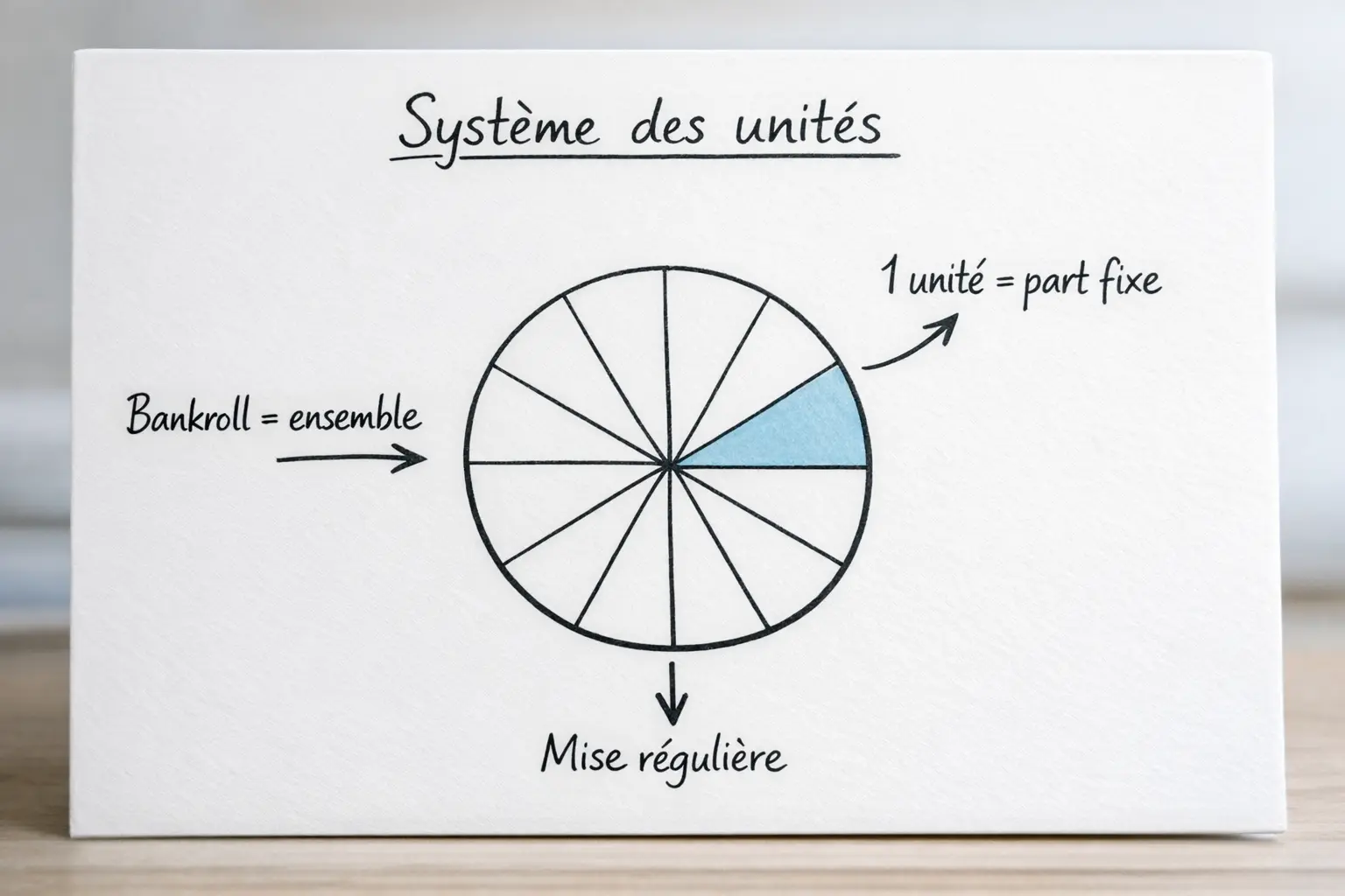 Sch&eacute;ma visuel montrant la r&eacute;partition d'un capital en unit&eacute;s